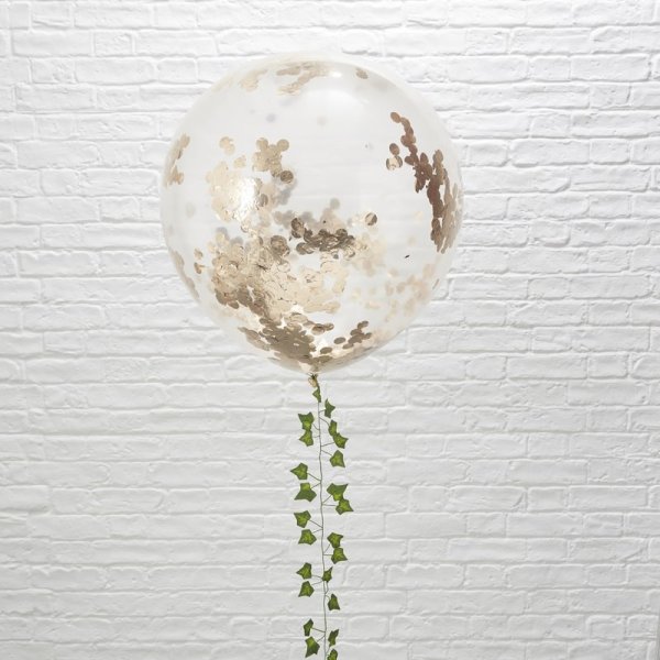 Riesenballons - Konfetti - Rosgold - 3er-Pack