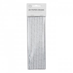 Strohhalme - Silbermetallic - 20er-Packung