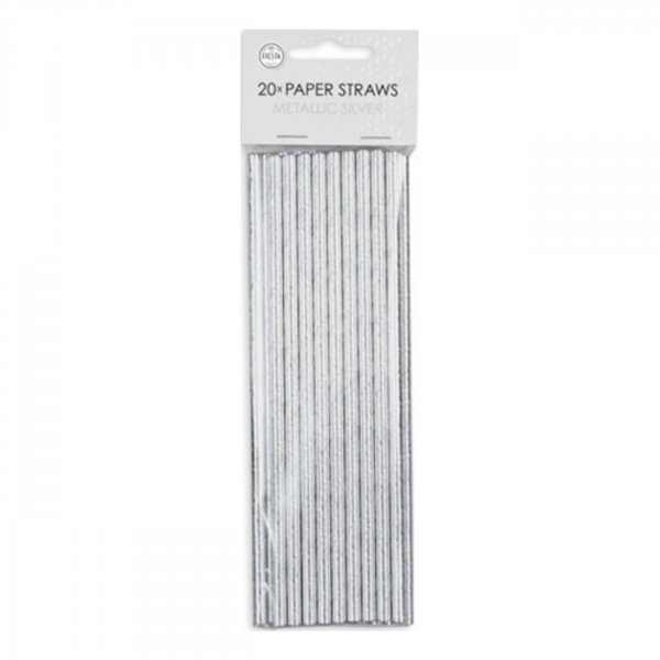 Strohhalme - Silbermetallic - 20er-Packung Strohhalme - Silbermetallic - 20er-Packung