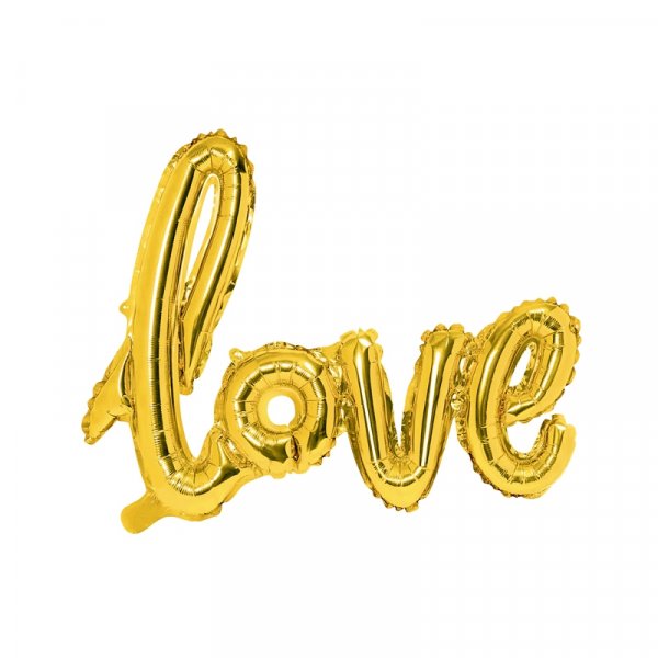 Folienballon - Schriftzug - Love - Gold