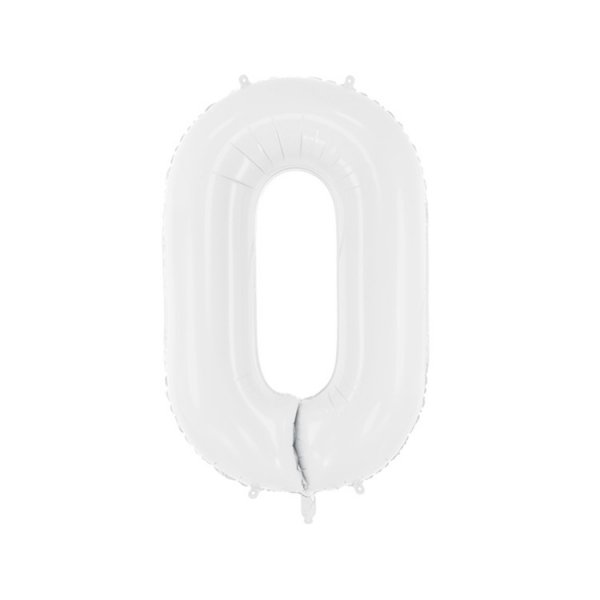 Zahlenballons weiß, 86 cm - 1 Zahlenballons weiß, 86 cm - 1