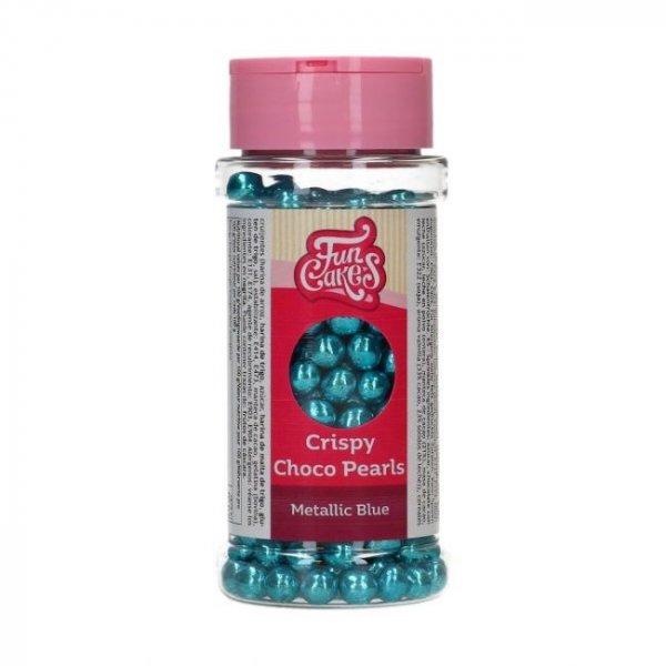 Knusprige Schokoladenperlen - Metallic Blue - Funcakes - 60 g Knusprige Schokoladenperlen - Metallic Blue - Funcakes - 60 g
