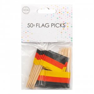 Partypicks Deutschland - Deutsche Flaggen - 50er-Packung