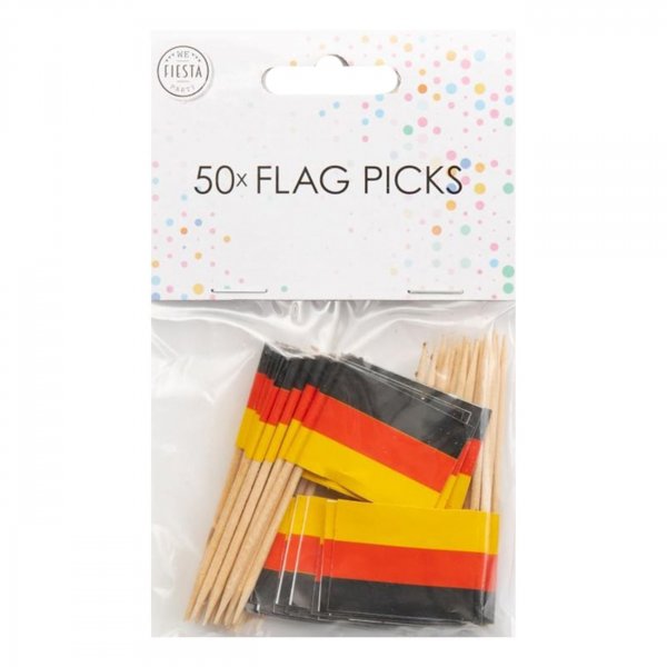 Partypicks Deutschland - Deutsche Flaggen - 50er-Packung