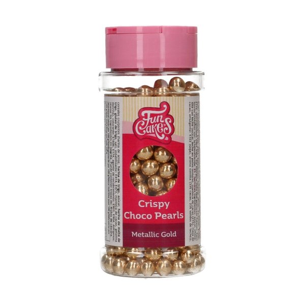 Knusprige Schokoladenperlen - Metallic Gold - Funcakes - 60 g Knusprige Schokoladenperlen - Metallic Gold - Funcakes - 60 g