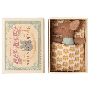 Babymaus in Streichholzschachtel - Sleepy/Wake - Blau