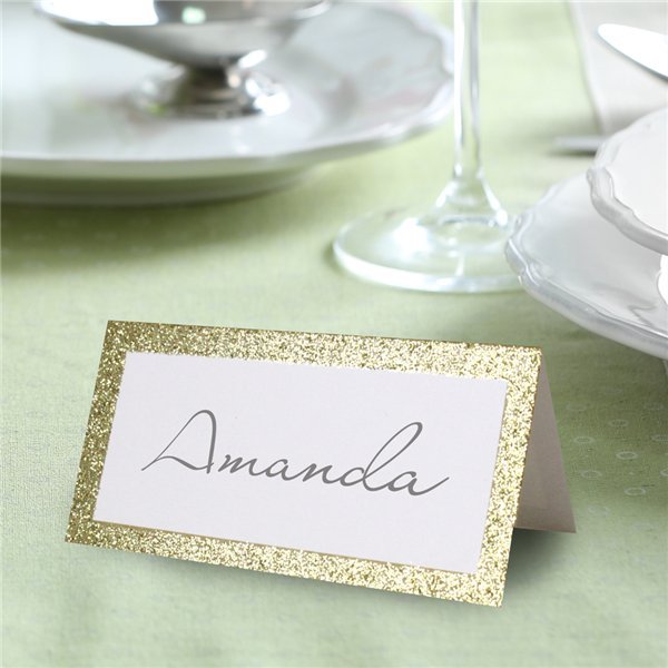 Platzierungskarten - 50er-Pack - Goldglitter Platzierungskarten - 50er-Pack - Goldglitter