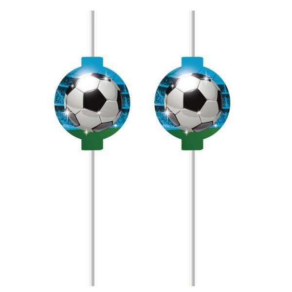 Strohhalme - Fu�ball - 4er-Pack