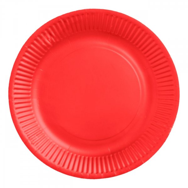 Pappteller - Rot - 23 cm - 16er-Packung Pappteller - Rot - 23 cm - 16er-Packung
