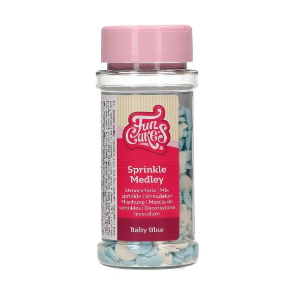 Sprinkles - Baby Blue Medley - Funcakes - 50 g Sprinkles - Baby Blue Medley - Funcakes - 50 g