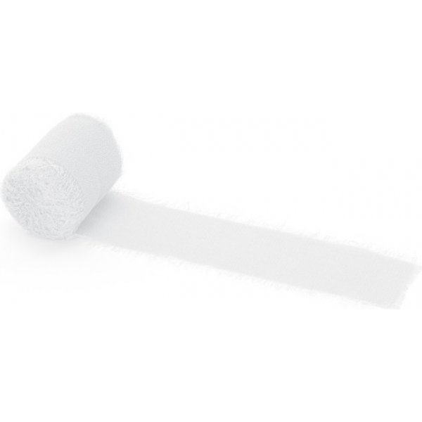 Chiffonband - 40 mm - Weiß - 3er-Pack à 5 m Chiffonband - 40 mm - Weiß - 3er-Pack à 5 m