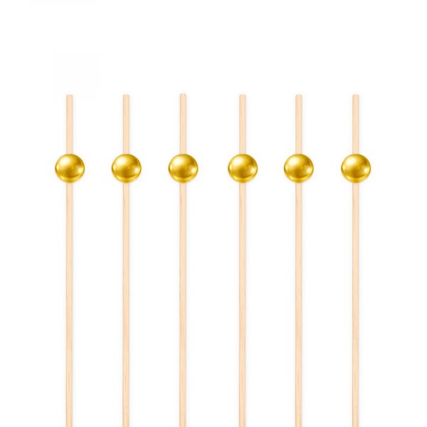 Snack- und Getränkesticks - Gold - 12 cm - 25 Stück Snack- und Getränkesticks - Gold - 12 cm - 25 Stück