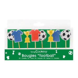 Kuchenkerzen - Fu�ball - Scrapbooking - 8 St�ck