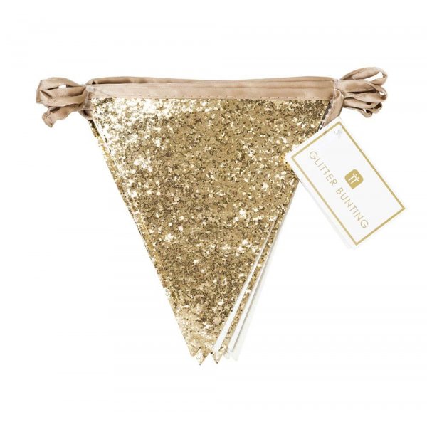 Stoffwimpel - Goldglitter Stoffwimpel - Goldglitter