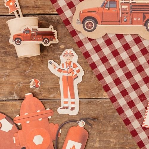 Feuerwehr-Servietten - Rot - 16er-Packung Feuerwehr-Servietten - Rot - 16er-Packung