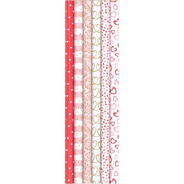 Geschenkpapier - Gemischt - 6 Rollen - 0,7 x 2 m Geschenkpapier - Gemischt - 6 Rollen - 0,7 x 2 m