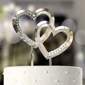 Cake Topper - Silberne Herzen Cake Topper - Silberne Herzen