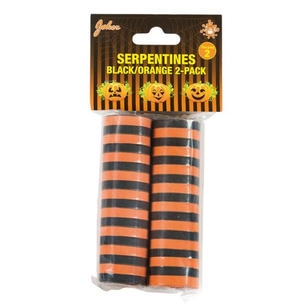 Luftschlangen - Schwarz/Orange - 2er-Pack Luftschlangen - Schwarz/Orange - 2er-Pack