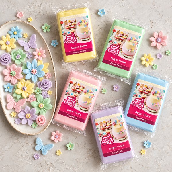 Zuckerpaste - Pastellpackung - 5 x 250 g - FunCakes Zuckerpaste - Pastellpackung - 5 x 250 g - FunCakes