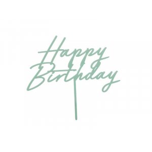 Tortenaufsatz - Alles Gute zum Geburtstag - Acryl - Salbei Tortenaufsatz - Alles Gute zum Geburtstag - Acryl - Salbei