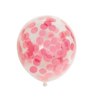 Konfetti-Ballons - Babyrosa - 30 cm - 6er-Pack Konfetti-Ballons - Babyrosa - 30 cm - 6er-Pack