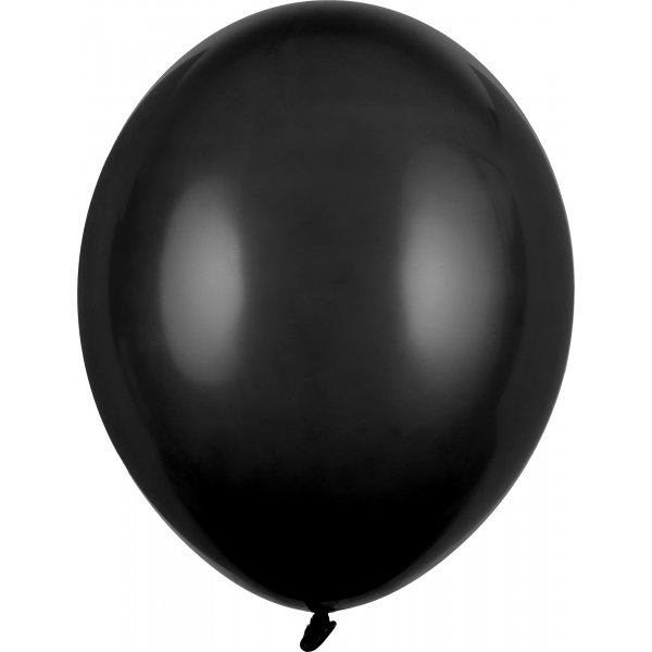 Pastellballons - Premium 27 cm - Schwarz - 10er-Pack