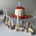 Kundenbild Kuchenkerze - Goldkrone - Hellblau - Anzahl: 1