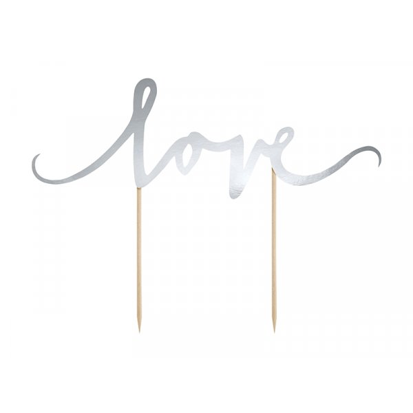 Cake Topper - Liebe - Silber