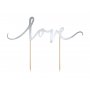 Cake Topper - Liebe - Silber