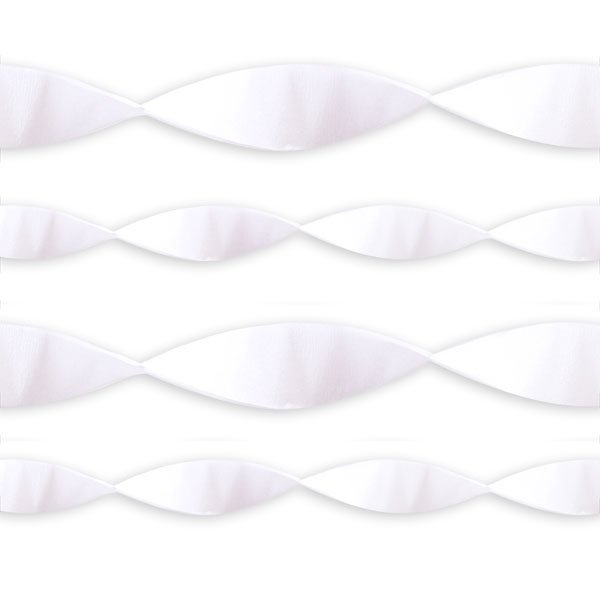 Krepp-Luftschlangen - Weiß - 4er-Pack Krepp-Luftschlangen - Weiß - 4er-Pack