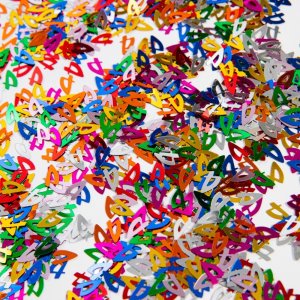Tischkonfetti - Nummer 4 - Metallic-Farbmix - 14 g Tischkonfetti - Nummer 4 - Metallic-Farbmix - 14 g