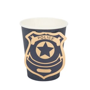 Pappbecher - Polizei - 8er-Packung Pappbecher - Polizei - 8er-Packung