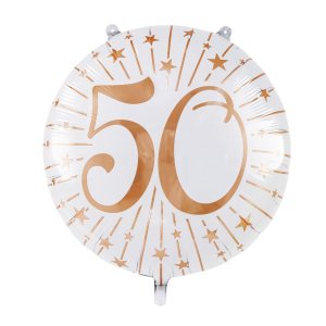 Folienballon - 50 - Weiß/Roségold - 71 cm Folienballon - 50 - Weiß/Roségold - 71 cm
