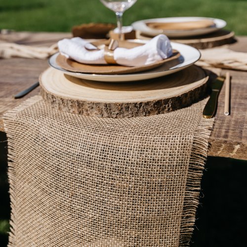 Tischläufer aus Jute - Natur - 30 cm x 5 m Tischläufer aus Jute - Natur - 30 cm x 5 m