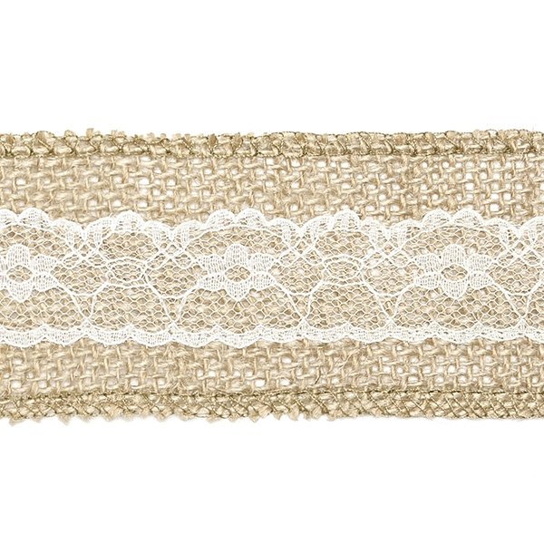 Band - Jute/Spitze - 5 cm Band - Jute/Spitze - 5 cm