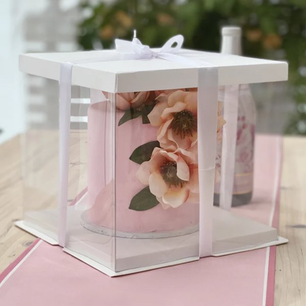 Tortenschachtel - Transparent - Extra hoch - 25x25x25 cm Tortenschachtel - Transparent - Extra hoch - 25x25x25 cm