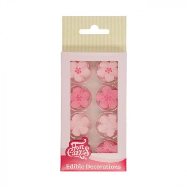 Zuckerdekorationen - Blumen - Rosa - Funcakes - 24 Stk Zuckerdekorationen - Blumen - Rosa - Funcakes - 24 Stk