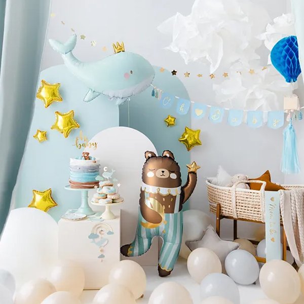 Folienballon - Bär mit Mond & Stern Folienballon - Bär mit Mond & Stern