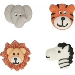 Zuckerdekorationen - Tiersafari - Funcakes - 12 Stk Zuckerdekorationen - Tiersafari - Funcakes - 12 Stk