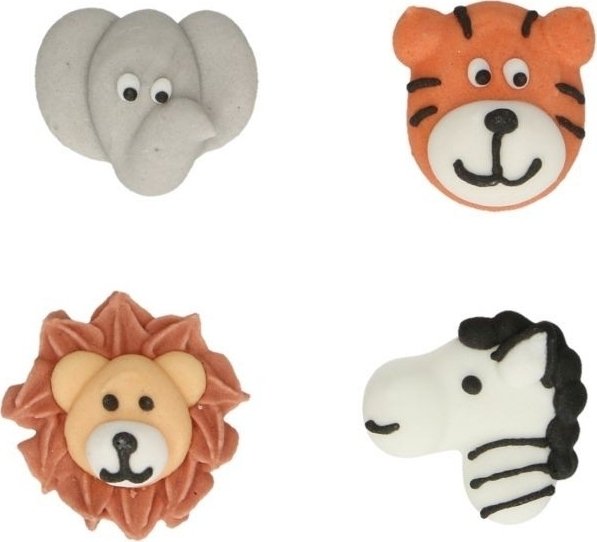 Zuckerdekorationen - Tiersafari - Funcakes - 12 Stk