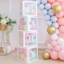 Ballondekoration - Babyblcke - Wei