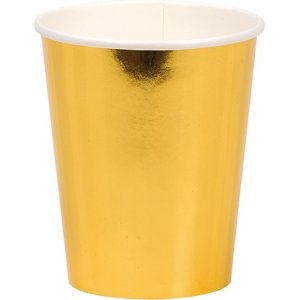 Pappbecher - Gold - 8er-Pack