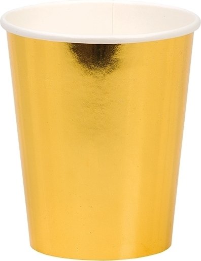 Pappbecher - Gold - 8er-Pack Pappbecher - Gold - 8er-Pack
