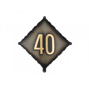 Folienballon - Quadratisch - Schwarz/Gold - 40 Folienballon - Quadratisch - Schwarz/Gold - 40