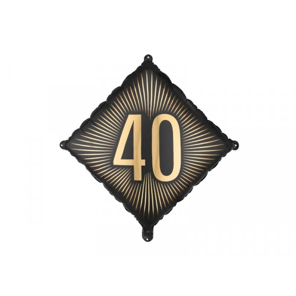 Folienballon - Quadratisch - Schwarz/Gold - 40 Folienballon - Quadratisch - Schwarz/Gold - 40