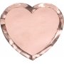 Dessertteller - Herz - Rosgold - 6er-Pack