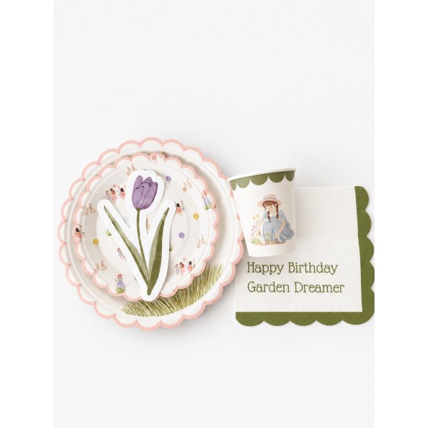 Servietten - Gartenparty - Blumenmuster - Lavendelblau - 16er-Packung Servietten - Gartenparty - Blumenmuster - Lavendelblau - 16er-Packung