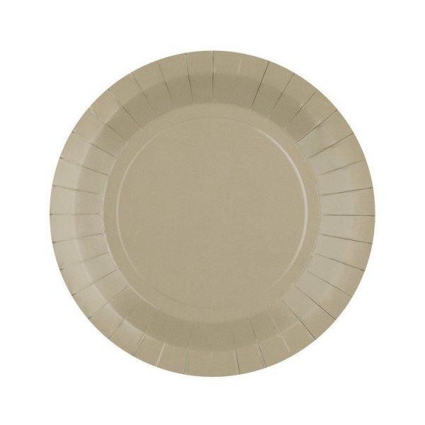 Pappteller - Beige - 22 cm - 10er-Packung Pappteller - Beige - 22 cm - 10er-Packung