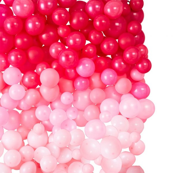 Ballonwand - Rosa Ombre
