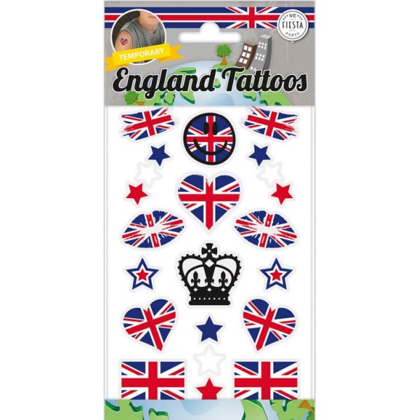 Tattoos - Vereinigtes Königreich - Union Jack - 8er-Pack Tattoos - Vereinigtes Königreich - Union Jack - 8er-Pack